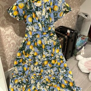 Anthropologie the somerset maxi dress IRIS BLUE